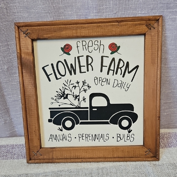 Rustic Flower Farm Wall Art - Picture 1 of 5